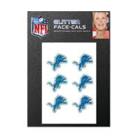 Detroit Lions Glitter Tattoo 6 Pack