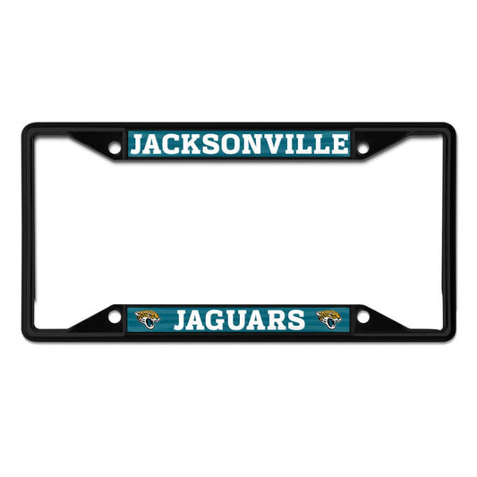 NFL Jacksonville Jaguars WinCraft Stainless Steel License Plate Frame Teal and Black