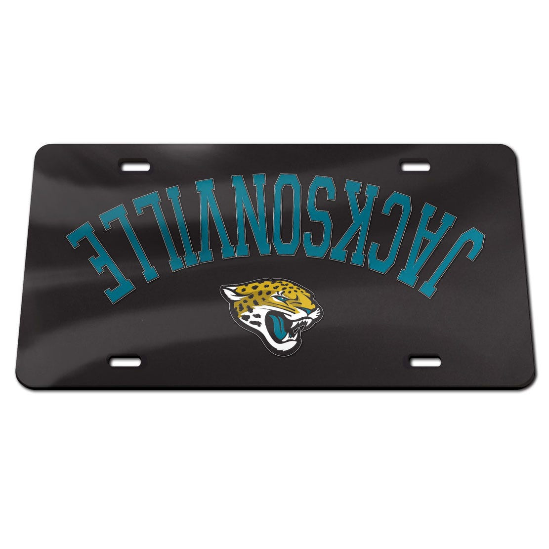 NFL Jacksonville Jaguars WinCraft Turnover Design Specialty Acrylic License Plate Teal and Black