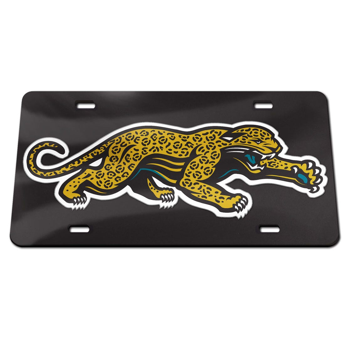 NFL Jacksonville Jaguars WinCraft Classic Logo Specialty Acrylic License Plate Black