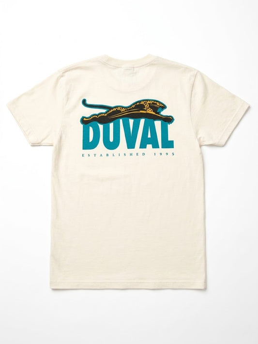 GenJag Jacksonville Jaguars 1995 Leaping Jaguar Ivory Men's Tee