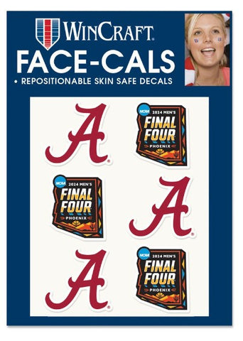 2024 Final Four Alabama Crimson Tide Face Tattoos