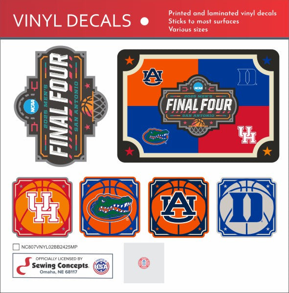 NCAA 2025 Multi-Pack  Men's Final Four designs vinyl decal