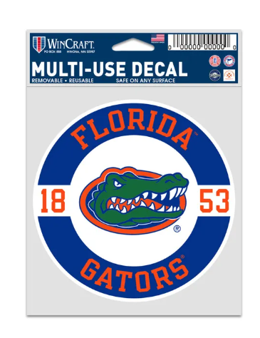 University of Florida Gators Wincraft Patch Fan Multi-Use Deca l 3.75" X 5" - officially licensed fan gear
