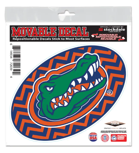 University of Florida Gators Wincraft Chevron Movable Decal 6" X 6"