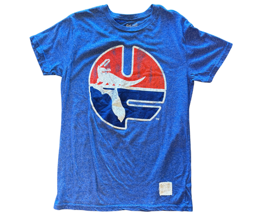 University of Florida Gators Retro Brand Vintage UF Tri-Blend Blue T-Shirt