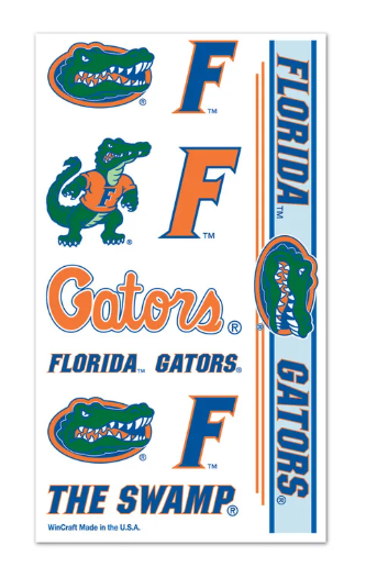 University of Florida Gators Wincraft Multi Pack Face Tattoo