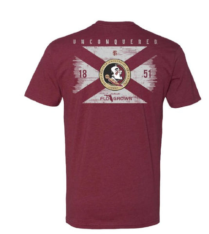 Florida State Seminoles FloGrown Unconquered Washed Flag Tee