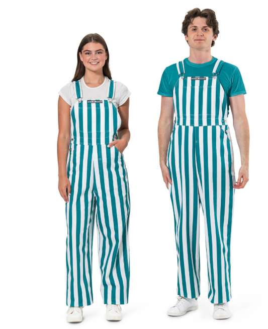 Game Bibs Adult Teal & White Overalls For Jaguars Fans
