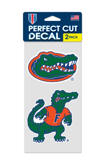 University of Florida Gators Wincraft Perfect Cut Decal Set of 2 4" X 4"