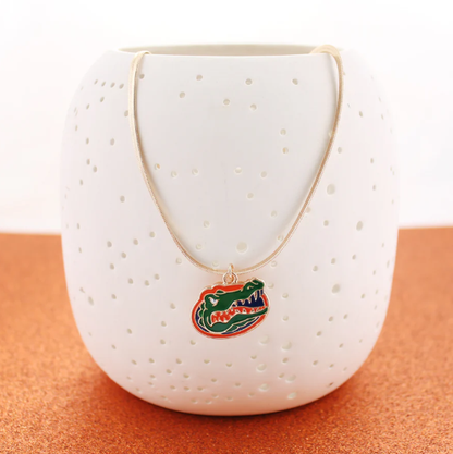 University of Florida Gators Seasons Jewelry Gold & Enamel Gator Head Necklace