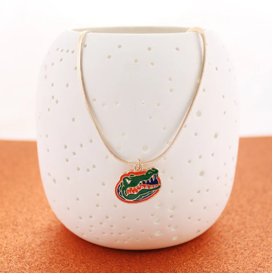 University of Florida Gators Seasons Jewelry Gold & Enamel Gator Head Necklace