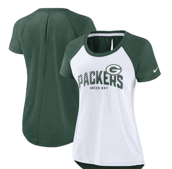 Green Bay Packers Nike Ladies Back Slit Lightweight Tee