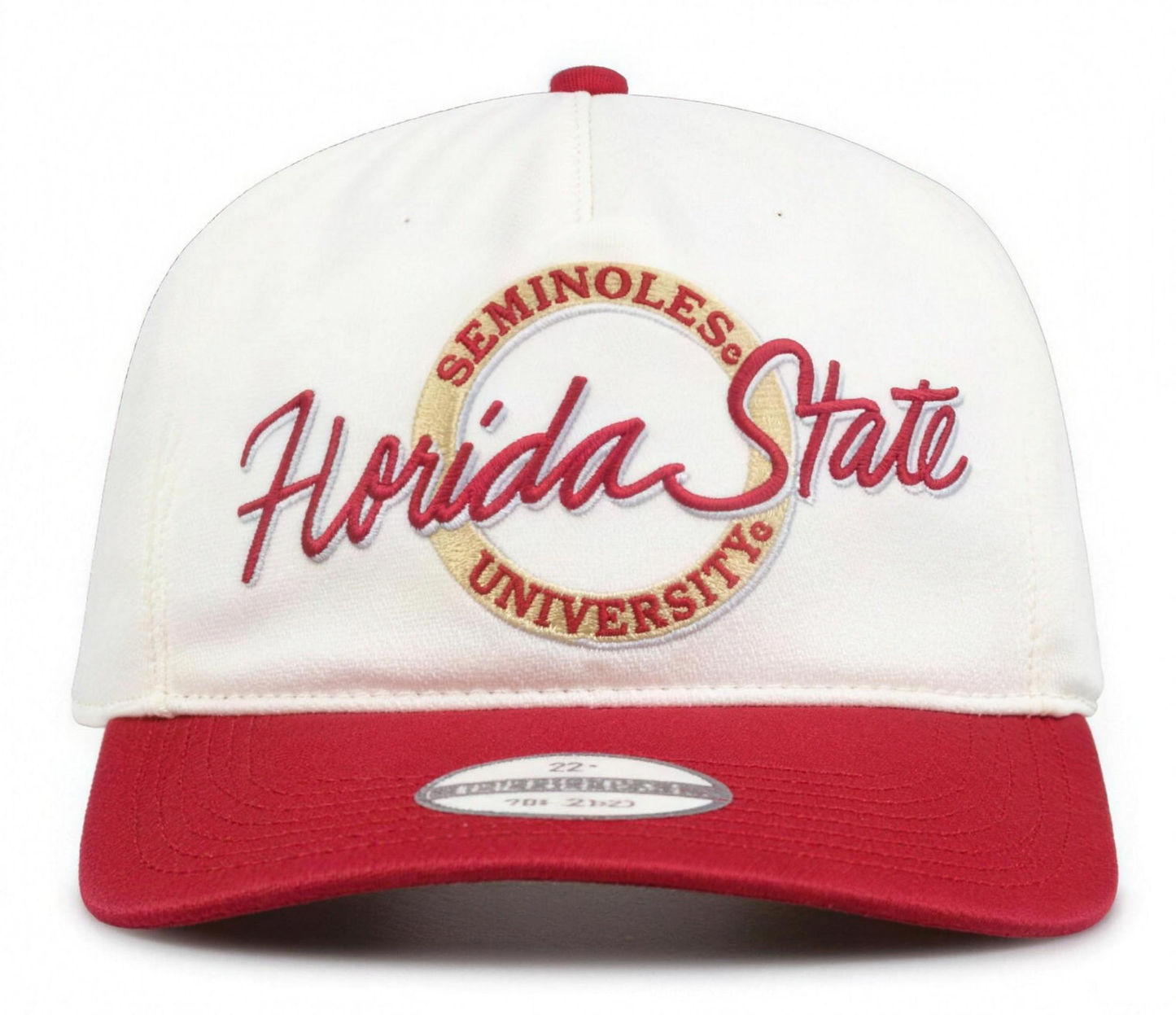 NCAA Florida State Seminoles The Game 5 Panel Oversize Circle Ivory Snapback Hat