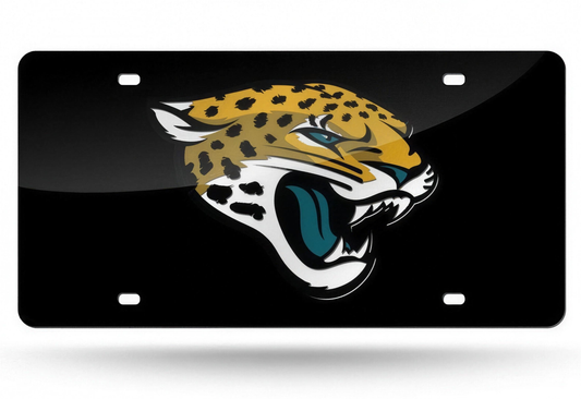 NFL Jacksonville Jaguars Black Laser Tag with Cat Head