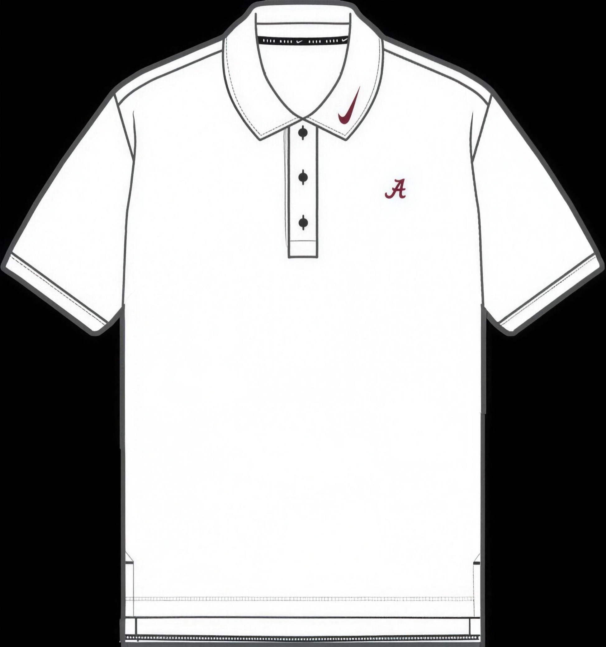 NCAA Alabama Crimson Tide Nike Mens Par5 Heathered Polo Black