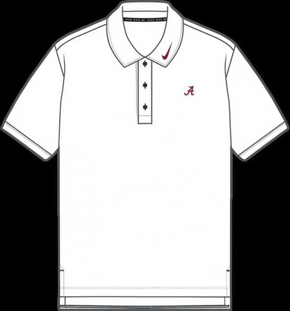 NCAA Alabama Crimson Tide Nike Mens Par5 Heathered Polo Black