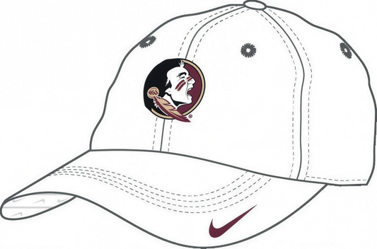 NCAA Florida State Seminoles Nike Club CC Unstructured Adjustable Cap Black