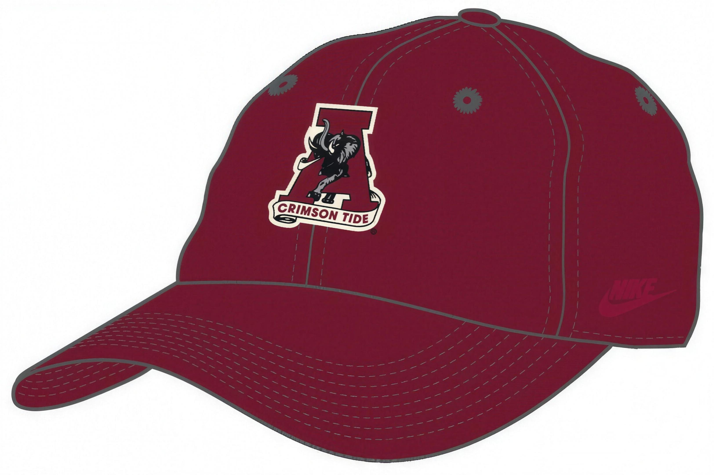 NCAA Alabama Crimson Tide Nike Club Vintage Unstructured Adjustable Cap