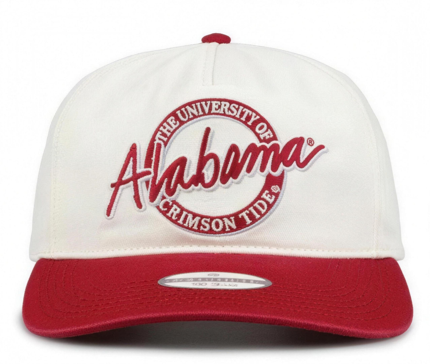 NCAA Alabama Crimson Tide The Game 5 Panel Oversize Circle Ivory Snapback