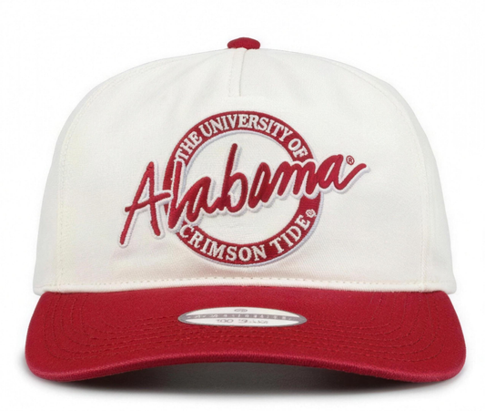 NCAA Alabama Crimson Tide The Game 5 Panel Oversize Circle Ivory Snapback