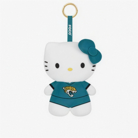 FOCO Jacksonville Jaguars Plush Hello Kitty Charm Keychain