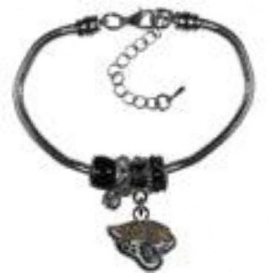 NFL Jacksonville Jaguars Siskiyou Sports Euro Bead Bracelet