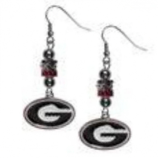 NCAA Georgia Bulldogs Siskiyou Sports Euro Bead Earrings