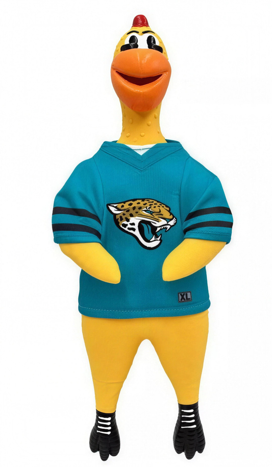 Jacksonville Jaguars Little Earth Rubber Chicken Pet Toy