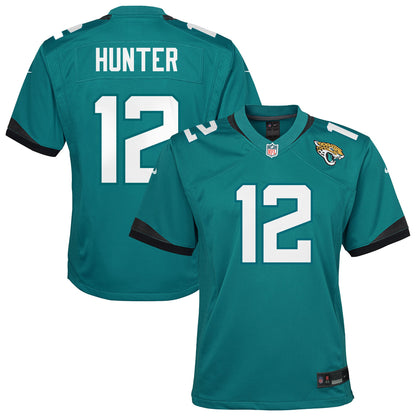 Youth Travis Hunter Jaguars teal Nike team game jersey
