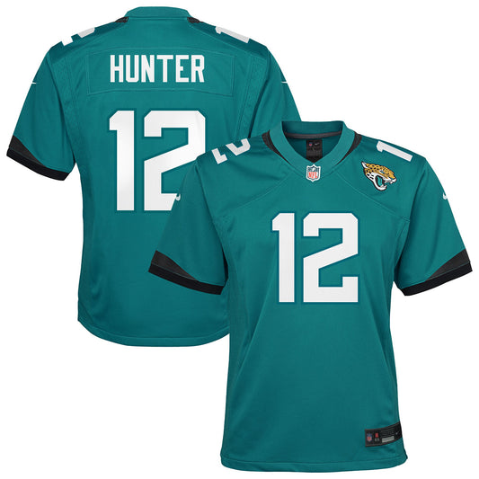 Youth Travis Hunter Jaguars teal Nike team game jersey