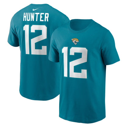 Travis Hunter Jaguars teal Nike name and number t-shirt