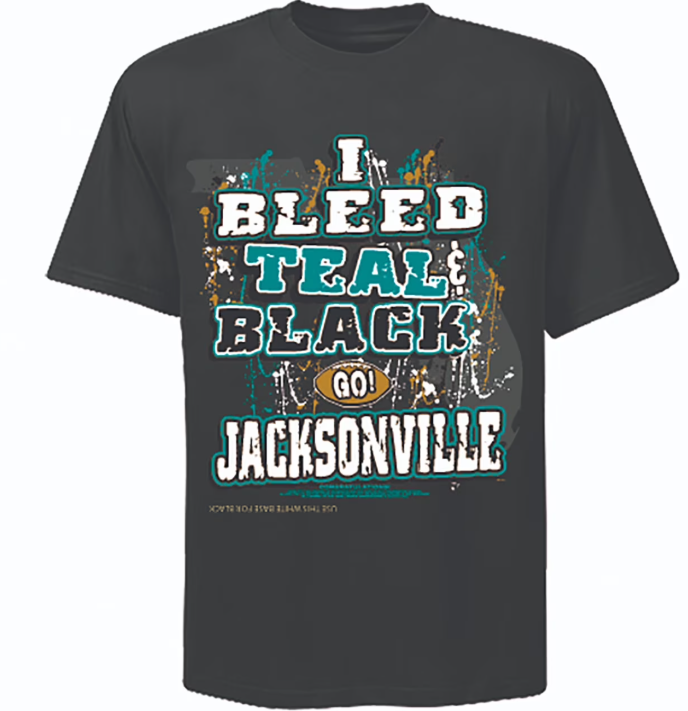 Jacksonville Men's I Bleed Teal/Black T-Shirt