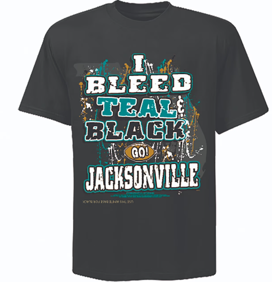 Jacksonville Men's I Bleed Teal/Black T-Shirt