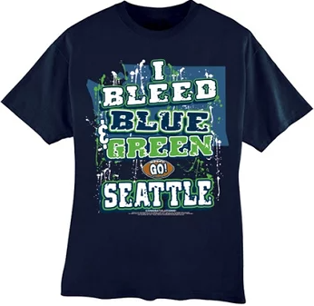 I Bleed Blue Green Go Seattle