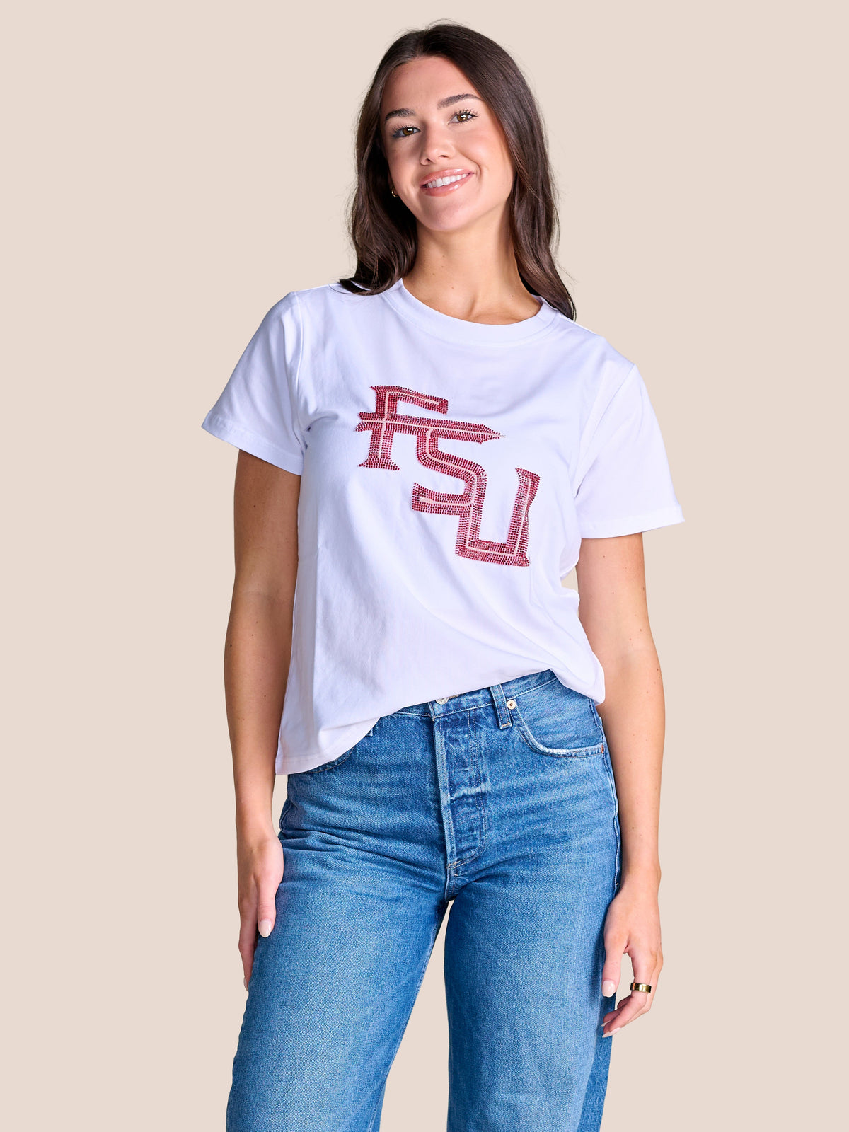 Florida State Seminoles Stewart Simmons Ladies Mascot Beaded Tee
