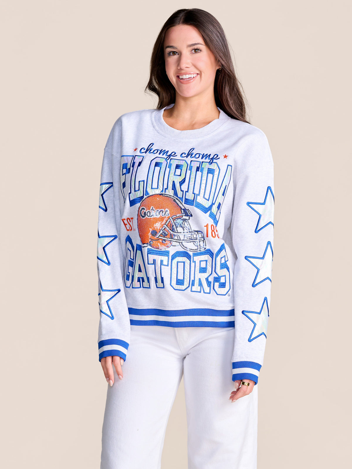 University of Florida Gators Stewart Simmons Ladies Hometeam Heathered Crewneck