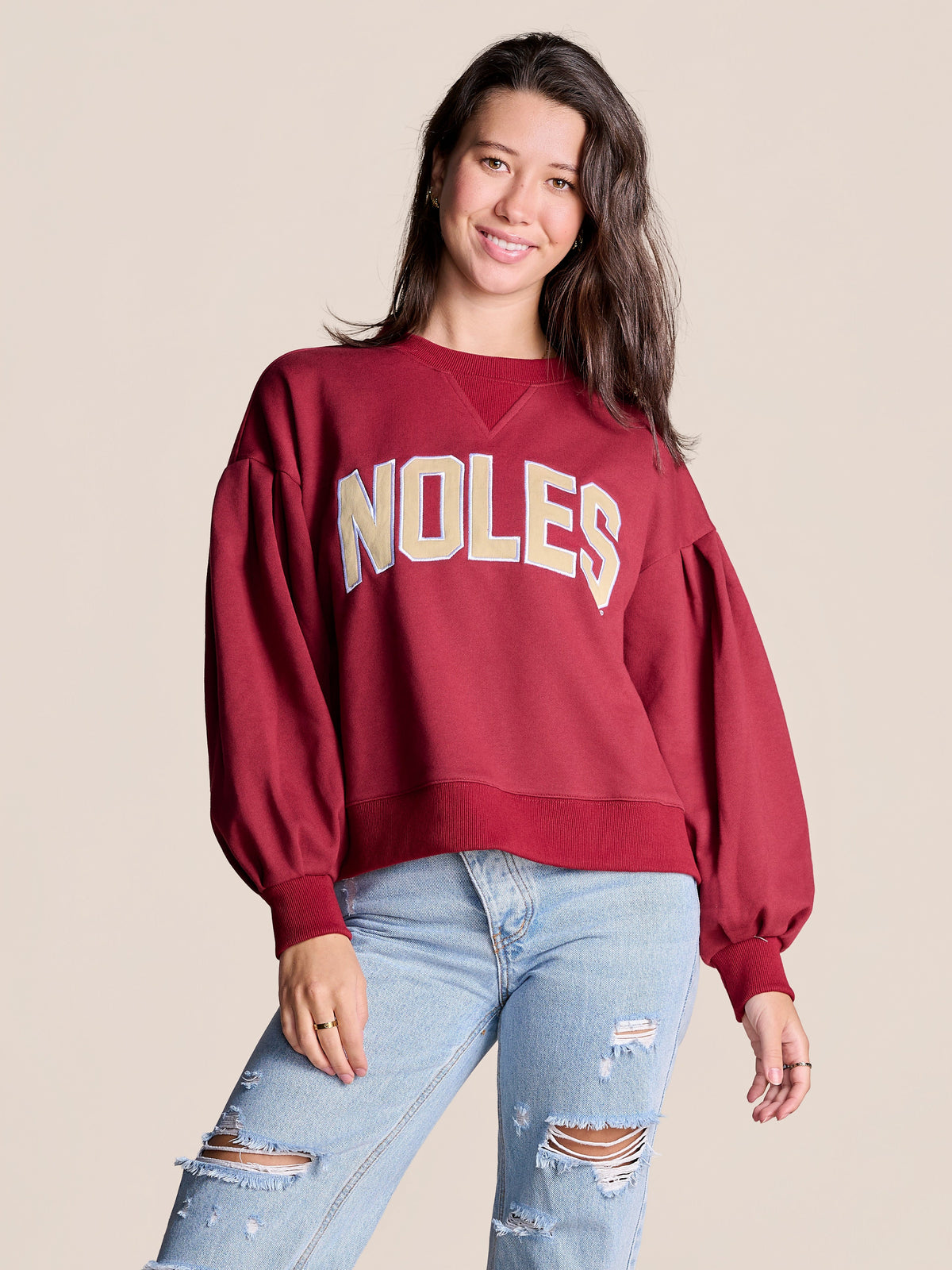 Florida State Seminoles Stewart Simmons Ladies Legacy Fleece Crewneck