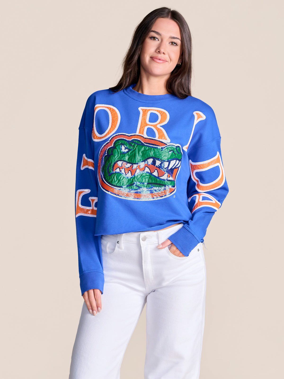 University of Florida Gators Stewart Simmons Ladies Stadium Sequin Crewneck