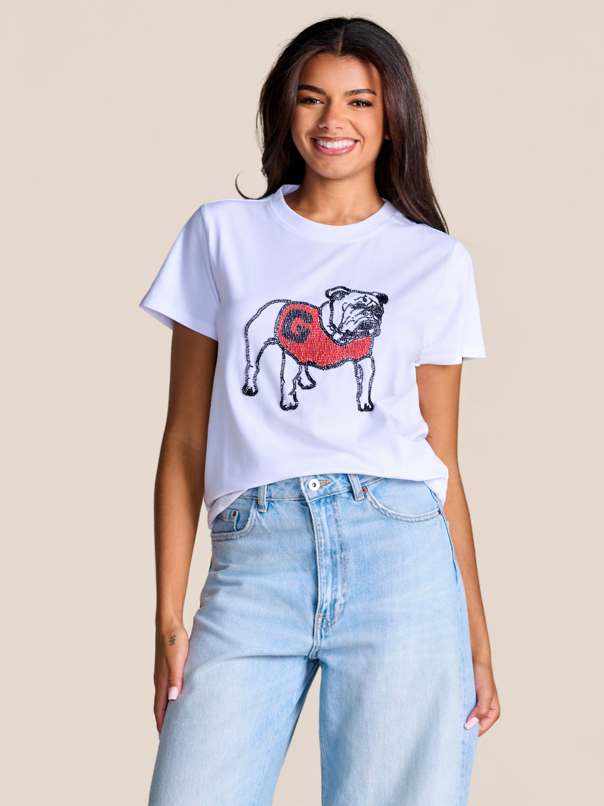 University of Georgia Stewart Simmons Ladies Mascot Beaded Tee