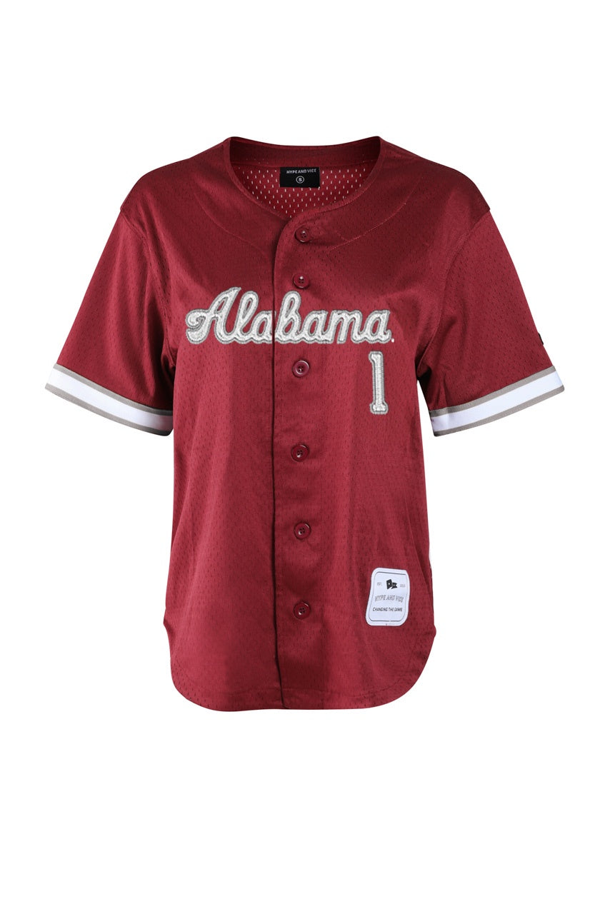 Alabama Crimson Tide Hype and Vice Ladies Cardinal Baseball Jersey