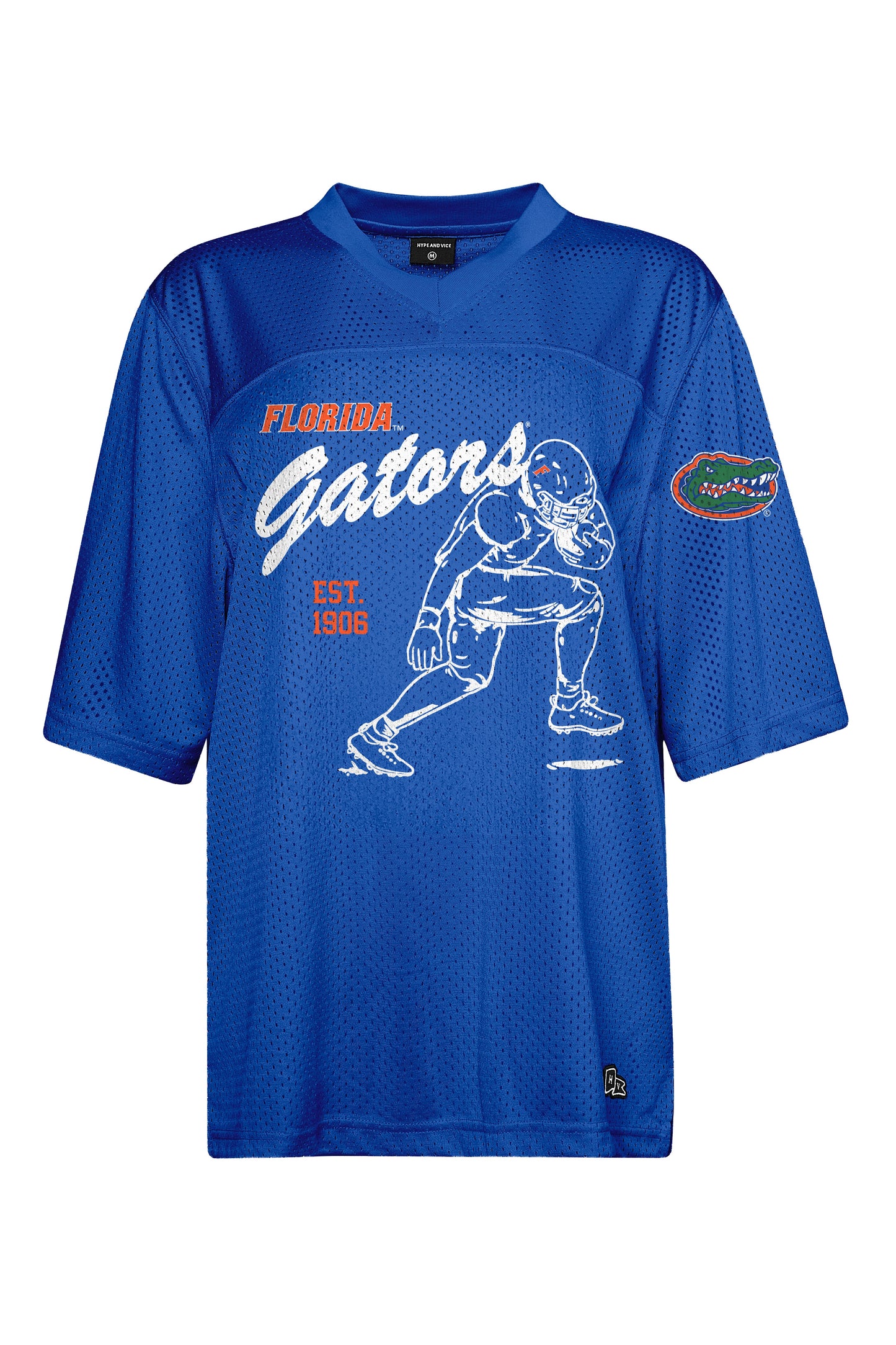 Florida Gators Hype and Vice Ladies Royal Blue Heavy Mesh Football Jersey