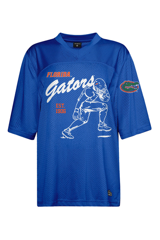 Florida Gators Hype and Vice Ladies Royal Blue Heavy Mesh Football Jersey