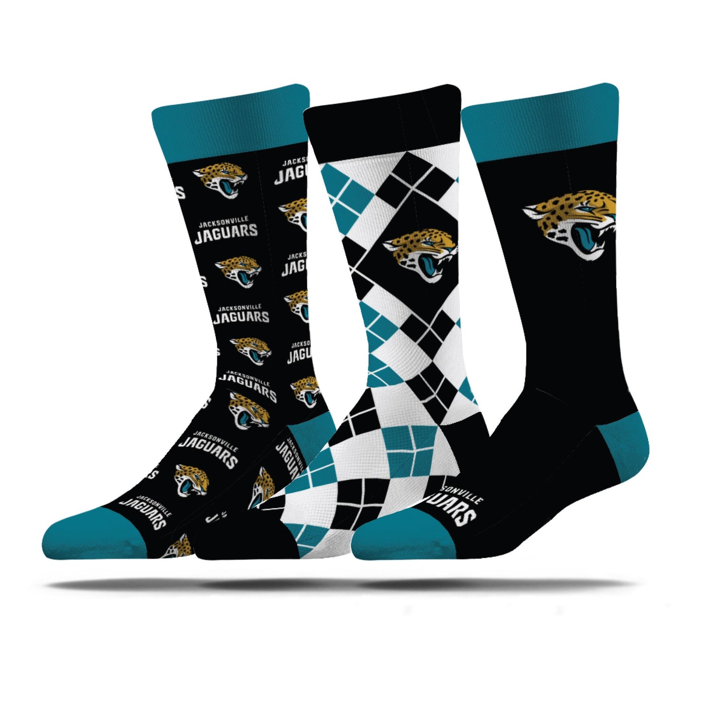 NFL Jacksonville Jaguars Strideline Business Knit Crew 3-Pack Socks