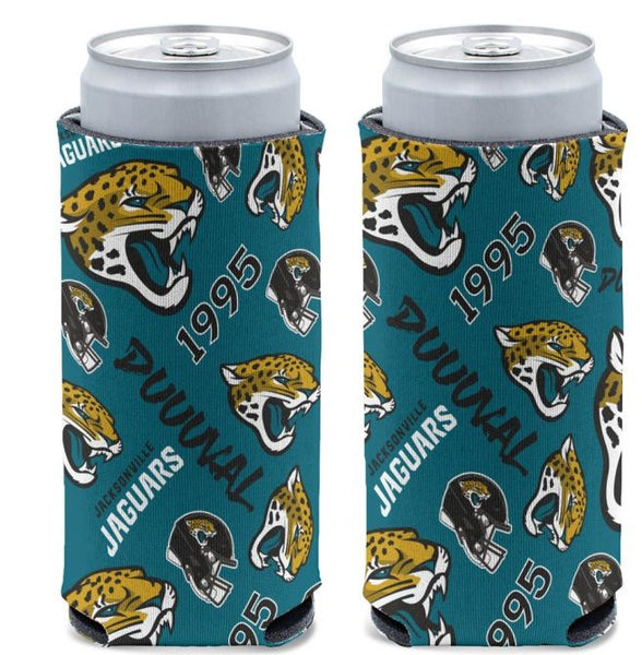 Jacksonville Jaguars Wincraft Scatterprint 12oz Slim Can  Cooler