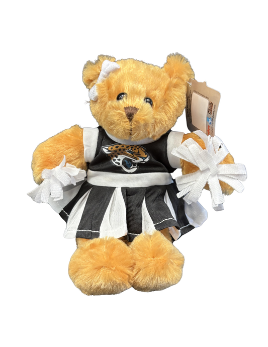 Jacksonville Jaguars Pennington Bear Black/White Uniform Cheerleader Plush