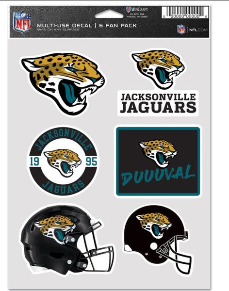 Jacksonville Jaguars Wincraft Multi-Use Decal - 6 Pack