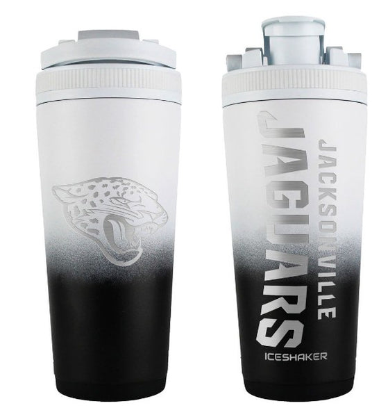 Jacksonville Jaguars Wincraft 26oz Stainless Steel Ice Shaker Ombre Black/White