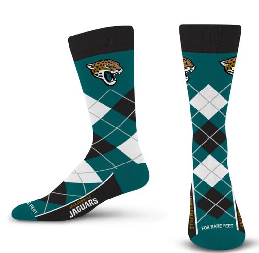 Jacksonville Jaguars For Bare Feet Argyle Remix Socks