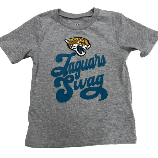 Jacksonville Jaguars toddler heather gray Jaguars Swag T-shirt by Outerstuff, front view